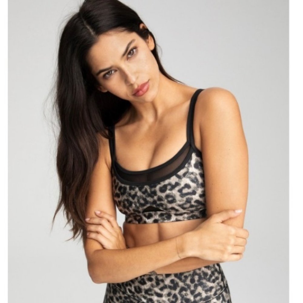 Good American Printed Corset Bra Wild Cat GP0752